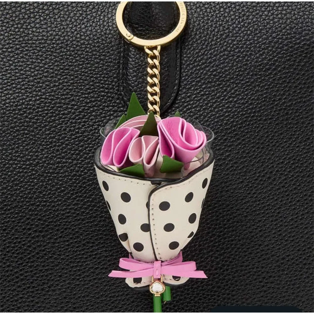 Kate Spade Flora Flower Bouquet Bag Charm - Picture 3 of 4